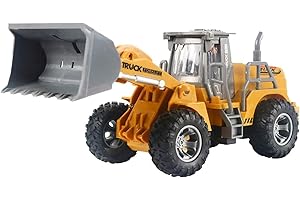 MIXEL Remote Control Excavator Truck, JH 75-5 1/30 27MHZ 5CH Construction Bulldozer Toy, Sand Digger, Vibrant Colour, Durable Construction, Fun And Interactive Toy, Promote Motor Skills