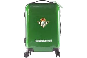 FRIENDLY LICENSE Real Betis Balompié - Maleta de Viaje - Compatible con Todo Tipo de Aerolíneas - Sistema de Cierre de Seguridad TSA - 8 Ruedas Giratorias - 55x40x20 cm - 2,8 kg - Producto Oficial