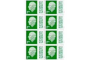 ASHNIX 2nd Class Stamp UK (8 Pack) Book | QR Barcoded Self Adhesive | Postage Stamps for Standard Mail | Book of Stamps | Stamps Online | UK Letter Postage Stamps