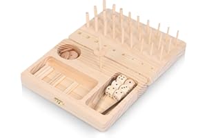 CODOHI Panneau perforé en bois pour la dextérité des doigts, 36 trous pour thérapie de la main avec outils d'exercice des doigts, jouets d'ergothérapie pour adultes pour améliorer la motricité fine et la