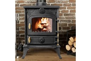 NRG 5KW Eco Design Stove MultiFuel Cast Iron Fireplace Portable Defra Approved
