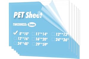 Art3d PET-Ark Transparenta och Flexibla | 10 St