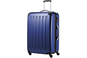 HAUPTSTADTKOFFER - Alex - Bagage Rigide Valise Grande Taille, Trolley avec 4 Roues multidirectionnelles, 75 cm, 119 litres, Bleu Foncé