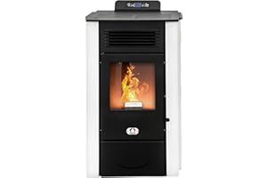 ‎STUFE A PELLET ITALIA STUFE A PELLET ITALIA Colorado 15 KW | Pelletöfen Effizienz 92% Heizt 140m² Autonomie 15 Std. Programmierbar 5 Geschwindigkeiten und Leistungsstufen 24 Monate Garantie Weiß