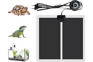 Geoyien Heizmatte Pflanzen, Wärmematte Pflanzen, Heizmatte Terrarium mit Thermostat, Kann Zeitlich Festgelegt Werden, 7 Temperaturanpassung, für Reptilien wie Eidechsen Verwendet (5W:15 * 14cm-A)