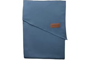 Shabany® Porte-bébé - 100 % coton bio - Porte-bébé ventral pour nouveau-né jusqu'à 15 kg - Tissé - Avec instructions (français non garanti) - Bleu (brave)