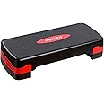 NORDFIT Adjustable Aerobic Exercise Step 2 Levels, 10cm and 15cm height, Stepper for Fitness, Pilates, Aerobics & Home Gym, Non Slip Step Platform Board Workout Equipment