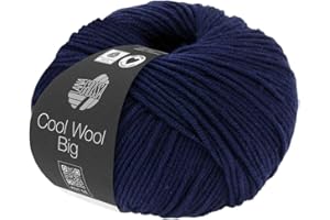 LANA GROSSA Cool Wool Big | Extrafeine Merinowolle waschmaschinenfest und filzfrei | Handstrickgarn aus 100% Schurwolle (Merino) | 50g Wolle zum Stricken & Häkeln | 120m Garn FB 630