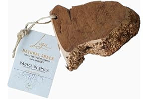 Ligo ramo di olivo e caffè, giocattolo morditore per cani, naturale al 100%, ideale per l'igiene dentale (RADICE DI ERICA, M (301-500 g))