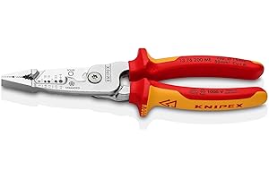 KNIPEX 13 76 200 ME WireStripper Metric Version Insulated with Multi-Component Grips, VDE-Tested Chrome-Plated 200