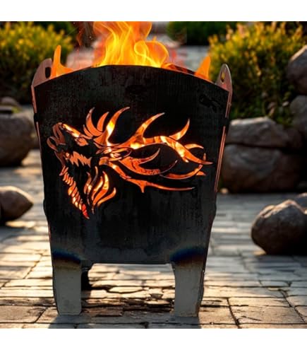 TiKo-Design Grillkohle Einsatz Für Feuertonnen - Feuerbox Bis 60cm Durchmesser