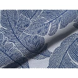 Raumausstatter.de - Tela para Muebles para Exterior Korsika 755 Hojas Color Azul como Tela de tapicería Resistente para Coser y tapizar para Interior y Exterior con protección Antimanchas