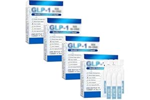 WENCHRISDT 4 Box GLP-1 Six-in-One Solution Liquid, Advanced GLP-1 Liquid, GLP-1 Drops, GLP-1 WeightLoss Drops, Natural Plant Extract, for Men & Women，Refreshing mouthwash, effectively cleanses