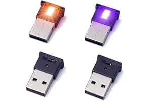 AOZITA Mini-USB-LED-RGB-Lichthelligkeit, verstellbar, 8 Farben, änderbar für Auto, Laptop, Tastatur. Atmosphäre, intelligente Nachtlampe für Heimdekoration (DC: 5 V) (Menge: 4)