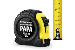 AUGESAK Cadeau Fete des Peres pour Papa, Mètre Ruban pour Papa, Metre Ruban Cadeau Anniversaire Noël Fête des Pères-Jaune