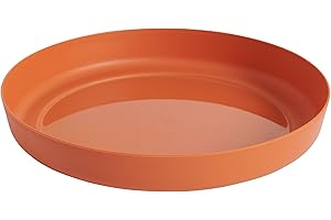 Clever Pots Soucoupe diamètre 38.5cm pour Pot de Fleur Interieur 50cm, Coupelle Pots de Fleurs Plastique pour Fleurs et Plantes, Soucoupe Pot Fleur Intérieur et Extérieur avec Drainage, Terracotta