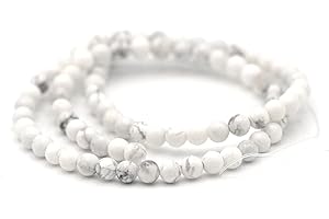 MIRACLES MINÉRAUX Fil/brin de 39 cm perles ronde 4/6/8 mm au choix (pour environ 2 bracelets), pierre naturelle en vrac idéale pour toutes créations de bijoux artisanales