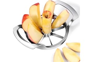 LIIGEMI Affettatrice per mele a 8 fette, facile da usare, risparmio di tempo, in acciaio inox, affilata e robusta