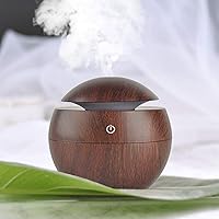 Larrito wooden Cool Mist Humidifiers Essential Oil Diffuser Aroma Air Humidifier with Colorful Change for Car, Office…