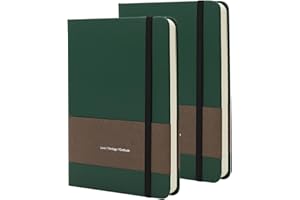 TUNJILOOL Carnet de Note A5/A6/A7, Journal à Carreaux Carnet Vierge et Pointillé 3 en 1, Couverture Rigide à Fermeture Élastique 192 Pages, Papier Beige 80 g/m²