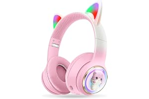 AXFEE Hörlurar för barn, 5.3 Bluetooth-barnhörlurar med kattöron