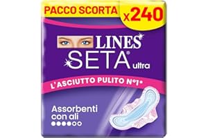 LINES SETA ULTRA ALI GIORNO, 12 Confezioni da 20 assorbenti (240 assorbenti)