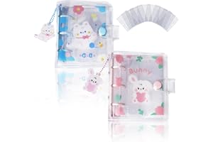 CIOUYAOS 2 szt. Kpop Photocard Binder album fotograficzny z 10 rękawami, 3 cale, mini Cute Kpop Photo Album z brelokiem do kluczy, mały uchwyt na karty fotograficzne do kolekcjonowania zdjęć Lomo Card