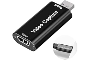 OMCGG 4K HDM to USB Video Capture Card, 2.0 Audio Video Recording Card 1080P Output Record Video Audio Grabber for Living Streaming Conferencing Gaming On Switch PS4 PS5 Xbox OBS PC Windows Mac OS