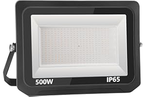 Probapro 500W Focos LED Exterior - Proyector LED 50000LM IP65 Impermeable, 3000K Blanco Cálido para Jardín, Patio, Garaje, Terraza | Foco Exterior Seguridad con Alta Luminosidad