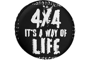 NIBABAEU Funda de repuesto para rueda de coche, 4 x 4 My Way of Life, impermeable, a prueba de polvo, apta para SUV, RV, remolque, rueda de coche de 15 pulgadas