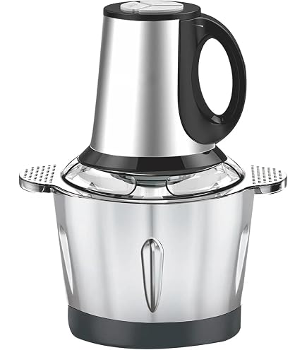 Tritatutto Elettrico 5L In Acciaio Inox, 500W, 6 Lame E 5 Velocità, Per Carne Verdura E Impasti