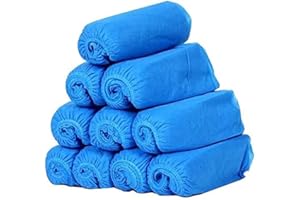 G4GADGET Einweg-Schuhüberschuhe, rutschfest, zur Reinigung von Stiefeln, Blau, 30 Stück