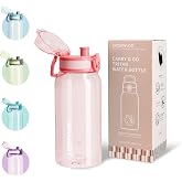 UZSPACE Water Bottle 600 ml, BPA Free Children's Water Bottle, One Click | Carbonated Drink Leakproof Kids Water Bottle with