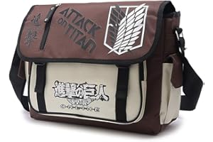 Bonamana Japanese Anime Cosplay Shoulder Bag School Bag Messenger Bag Crossbody Pack (Attack on Titan)