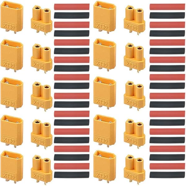 LINSYRC – Lot De 5 Adaptateurs Deans T Mâle Vers XT30 Femelle – Pour Batterie RC