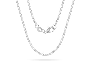 Casxyue S925 Silber Kette Halskette Für Damen Mädchen Ohne Anhänger Kettenbox/O-Kette/Kubanische Kette/Schlangenkette/Flache Kette 40 45 50 55 60 65 70 75 cm