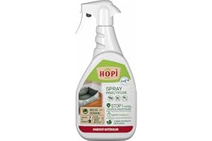 HOPI Spray Insectifuge pour la maison 500 ml - A base d’Extraits de Plantes - Protection idéale pour repousser les Puces, les Tiques et les Moustiques - Pratique et Facile - Fabriqué en France