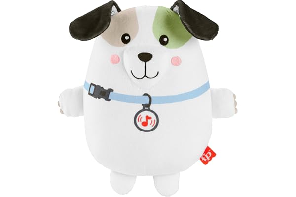 Fisher-Price Peluche Perrito relajante con sonidos y vibraciones calmantes, juguete para bebé recién nacido (Mattel HTJ68)