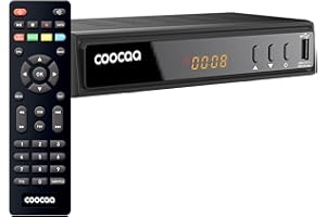 COOCAA - Digitaler HD-Kabelempfänger HDC2530 - TV Receiver für Full HD-Fernsehen - mit Display - Dolby Audio - inklusive HDMI-Kabel - USB & SCART-Anschlüsse - Benutzerfreundliches Menü - schwarz