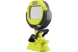 RYOBI - Lampe LED Clip 18V ONE+ RLCL18-0 – Tête Orientable, Fixation Universelle (pince), Éclairage Puissant 1000 lumens, Idéal pour Bricolage, Chantier, Atelier – Batterie Non Incluse