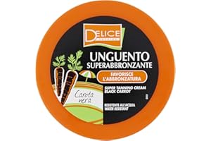 Delice Solaire Unguento Super Abbronzante, Carota Nera, Accelera Abbronzatura, Resistente all'Acqua, Dermatologicamente Testato - 150 ML