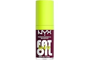 NYX Professional Makeup Gloss Labbra, Finish Cremoso e Lucido, Fino a 12H di Idratazione, Maxi Applicatore, Con Squalano, Olio di Lampone e Camemoro, Fat Oil Lip Drip, Tonalità: That's Chic