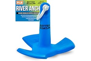 BETTER BOAT River Anchor 12lb, 20lb or 30lb Boat Anchor Mushroom Anchor River Anchors for Boats Coated Anchor Marine Grade Pontoon or Boats 15, 16, 18, 20 up to 26 Foot Boat Anchors 12, 30 or 20 Pound