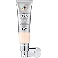 iT Cosmetics Full Coverage Foundation with SPF 50 Protection, Enriched with Hyaluronic Acid & Vitamin E, Your Skin But Better CC+ Cream, Shade: Fair Beige, 32ml