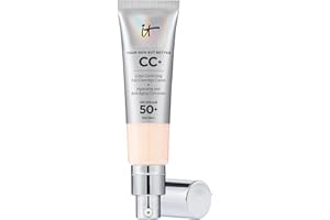 IT Cosmetics Your Skin But Better CC Cream LSF 50+, 32 ml, Hochpigmentierte Mehrzweck-Creme mit LSF 50, Getönte Anti-Aging-Tagescreme, Foundation, Concealer & Pflege in einem, Farbton Fair Beige