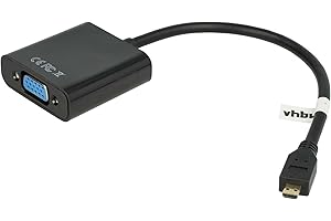 vhbw Adaptateur HDMI Micro vers VGA Compatible avec Rasperry PI 400 pour TV, PC, Laptop, Ordinateur Portable et Autres écrans