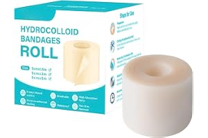 Hydrocolloid Roll For Wound Care - 5cm X 1.5/3/5.0m - 0.3mm Thickness, Cut-to-Size, Waterproof & Flexible Wound Dressing Roll