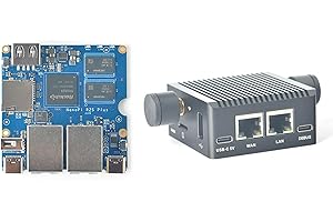 youyeetoo FriendlyElec Nanopi R2S Plus mini Router, 1GB DDR4, 32GB eMMC, RK3328 Soc, OpenWRT mit Dual-Gbps Ethernet, für IOT NAS Smart Home Gateway, Portable Travel (R2S Plus WiFi-Kombination)