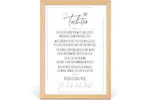 FJLLRVEN Definition Poesie Kunstdruck-Poster | Weihnachtsgeschenke Tochter Geschenke | Wandbilder Wohnzimmer | Weihnachten Geschenk Tochter Geburtstag | Wanddeko Deko Wohnzimmer | DINA A4 mit Rahmen Holz