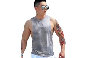 GYMAPE Uomo Giromanica Asciugatura Veloce Canotta per Bodybuilding Allenamento Camicie Muscolose Senza Maniche